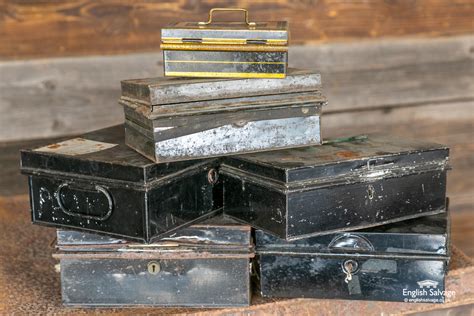 vintage metal storage boxes|a ay vintage small boxes.